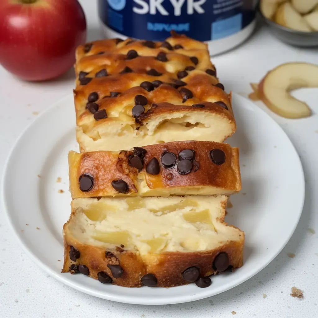 Gâteau léger au Skyr et aux pommes, délicieux et sain