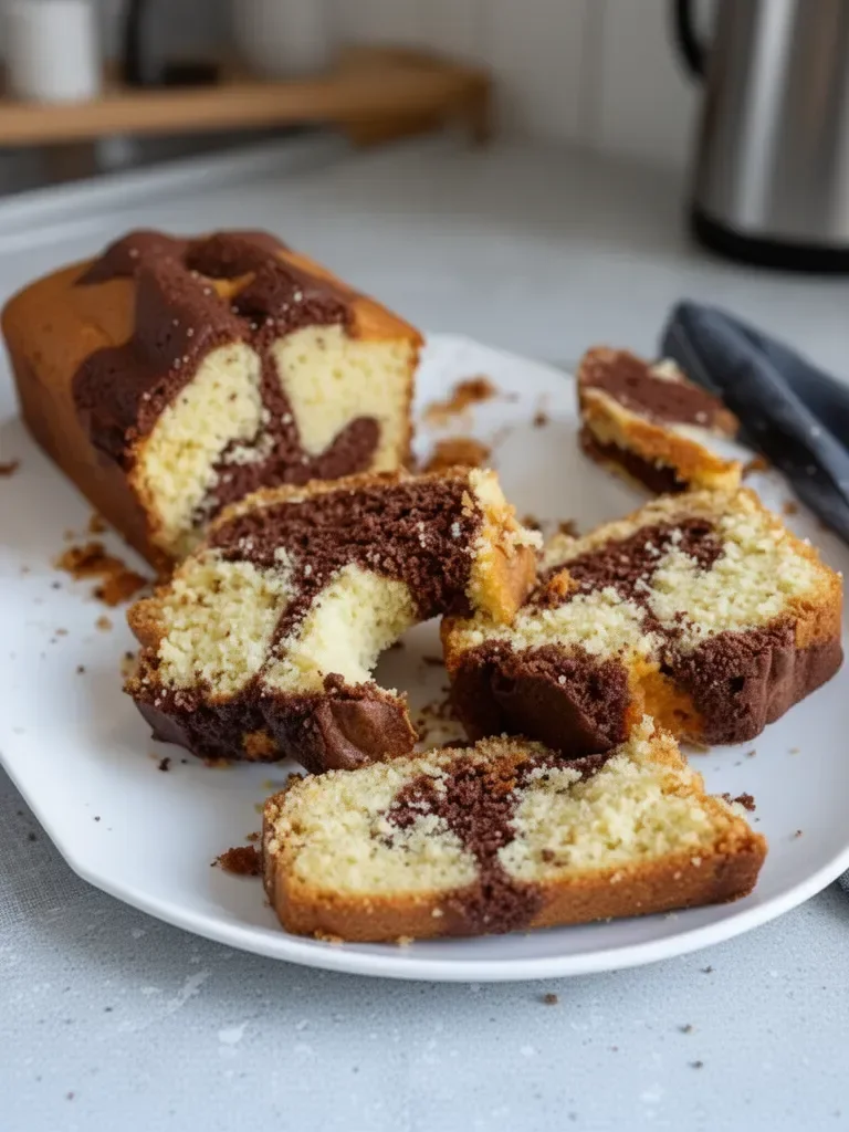 Recette gâteau marbré moelleux