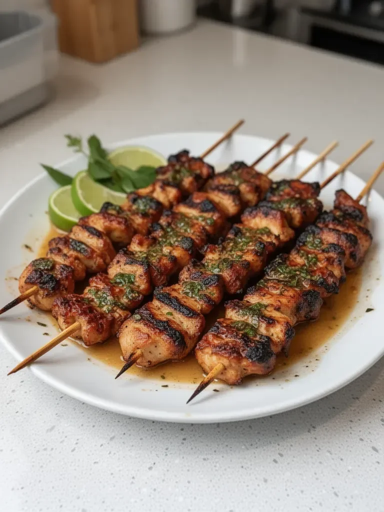 Grilled Chicken Skewers with Thai Coconut