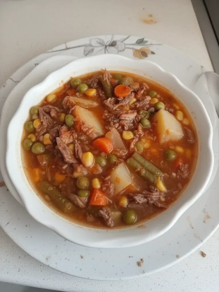La soupe de bœuf aux légumes à l'ancienne de ma mère