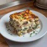 Lasagne crémeuse aux épinards et champignons
