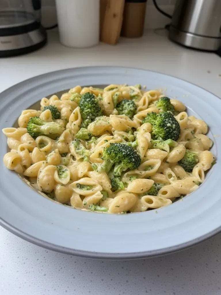 Un Plat Unique de Macaroni au Fromage et Brocoli Sain