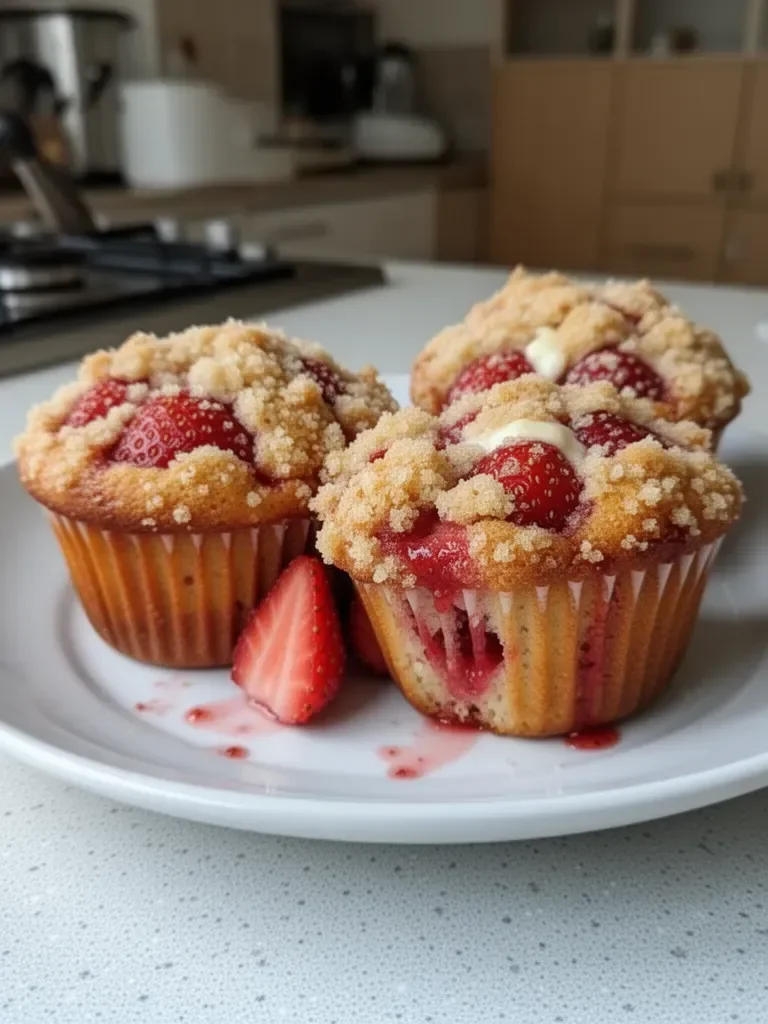 Muffins aux fraises
