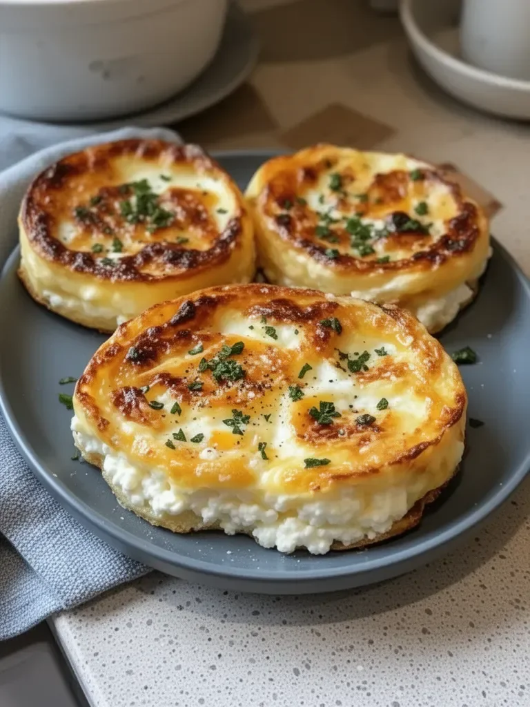 Oeufs au fromage cottage cuits, un plat savoureux et nutritif.
