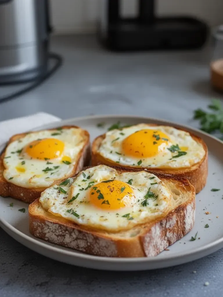 Toasted Pain au Fromage et Œuf à la Friteuse à Air