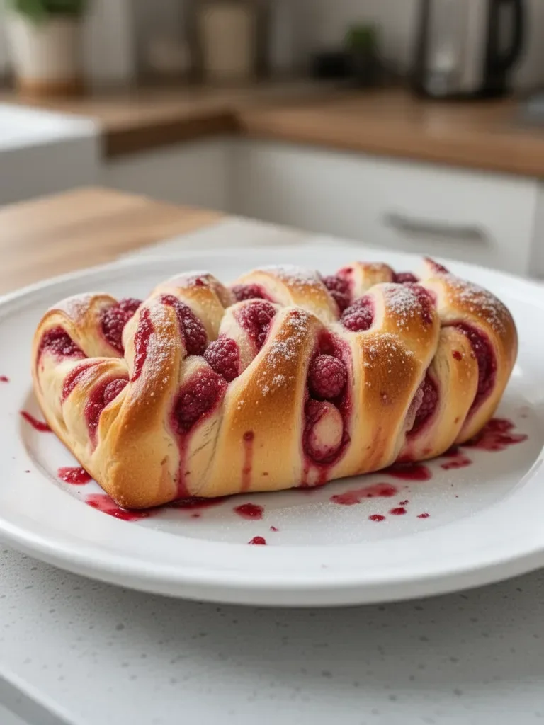 Pain brioché à la framboise