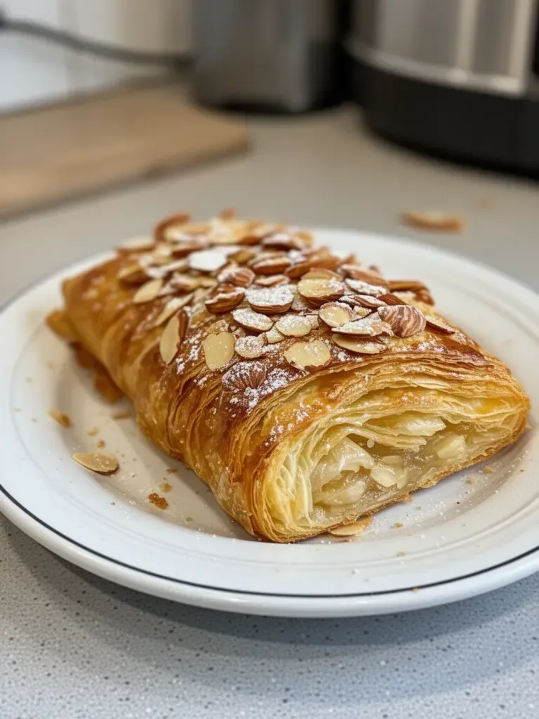 Pâtisserie sucrée aux amandes feuilletées