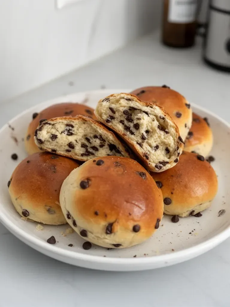 Les petits pains au lait aux pépites de chocolat les plus moelleux