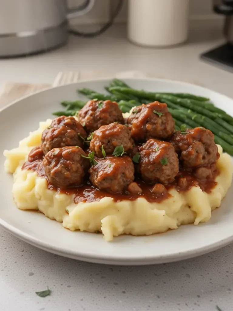 Recette de boulettes de viande de Salisbury et de purée de pommes de terre