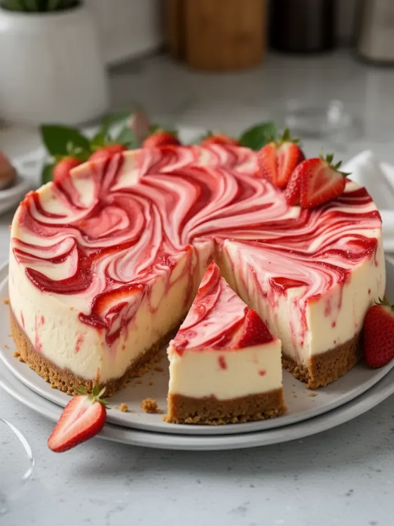 Recette de Cheesecake à la Fraise Tourbillon
