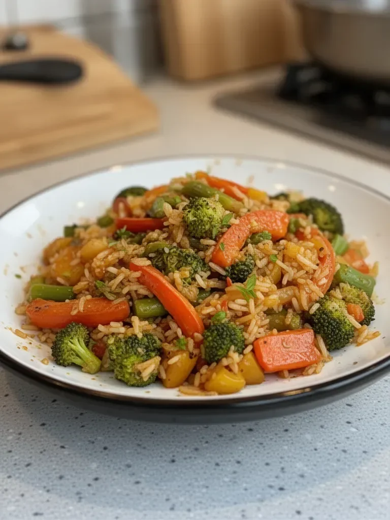 Riz sauté aux légumes
