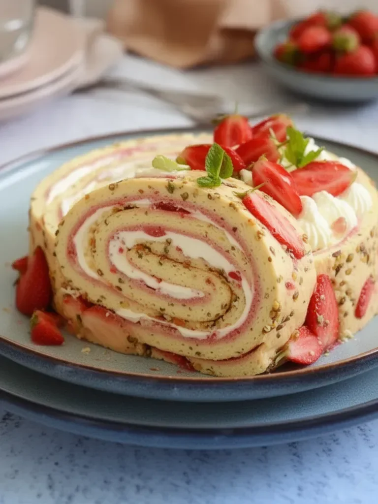Roulé aux fraises