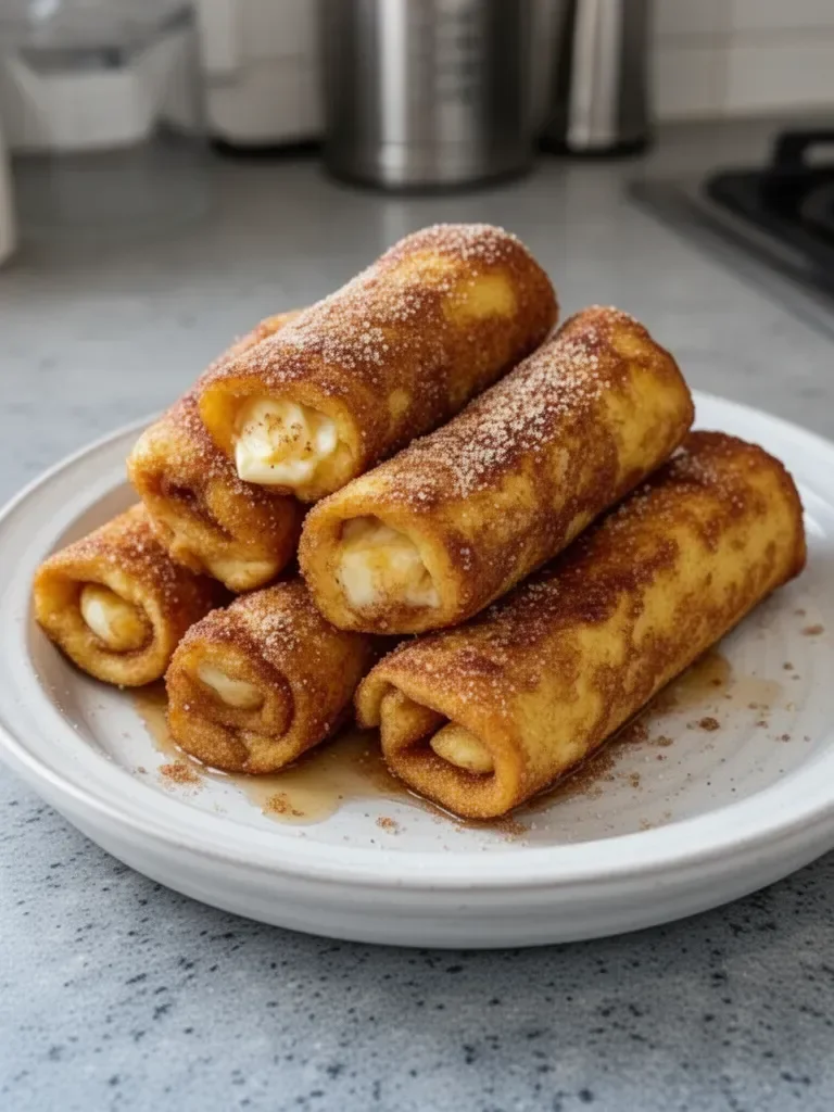 Roulés de pain perdu à la cannelle et au sucre