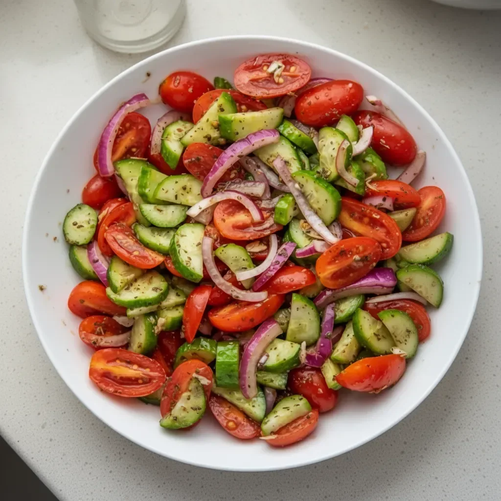 Salade de légumes colorée et légère pour une alimentation saine et perte de poids