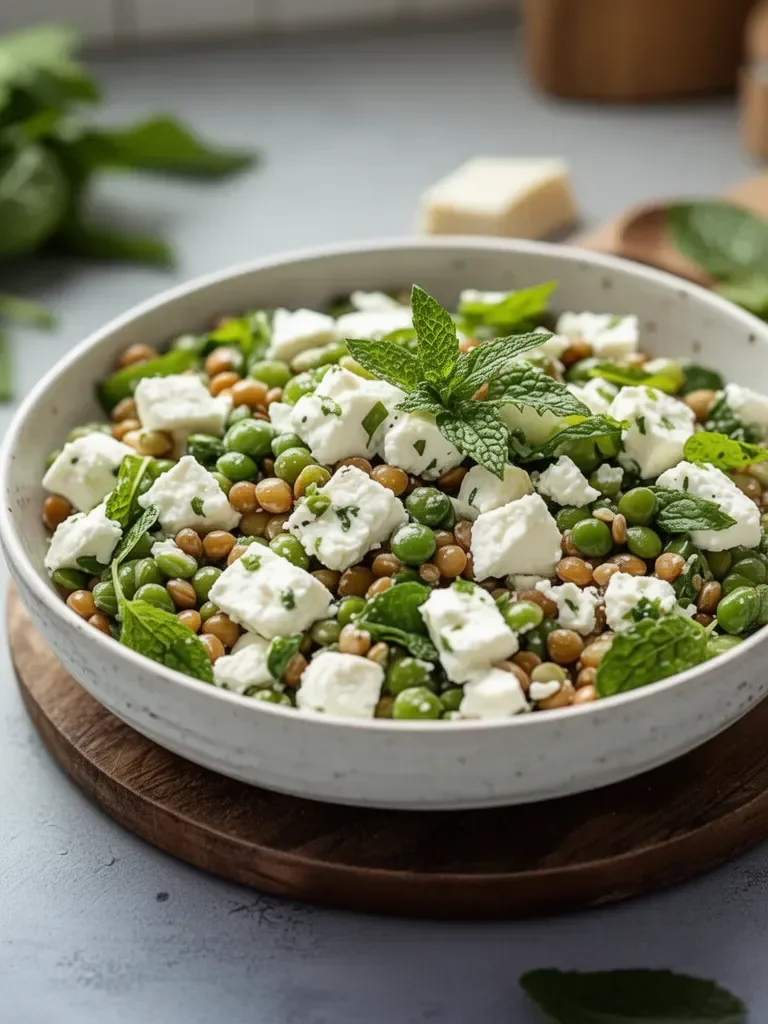 Salade de Lentilles, Menthe et Feta