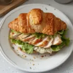 Sandwich au croissant de poulet César