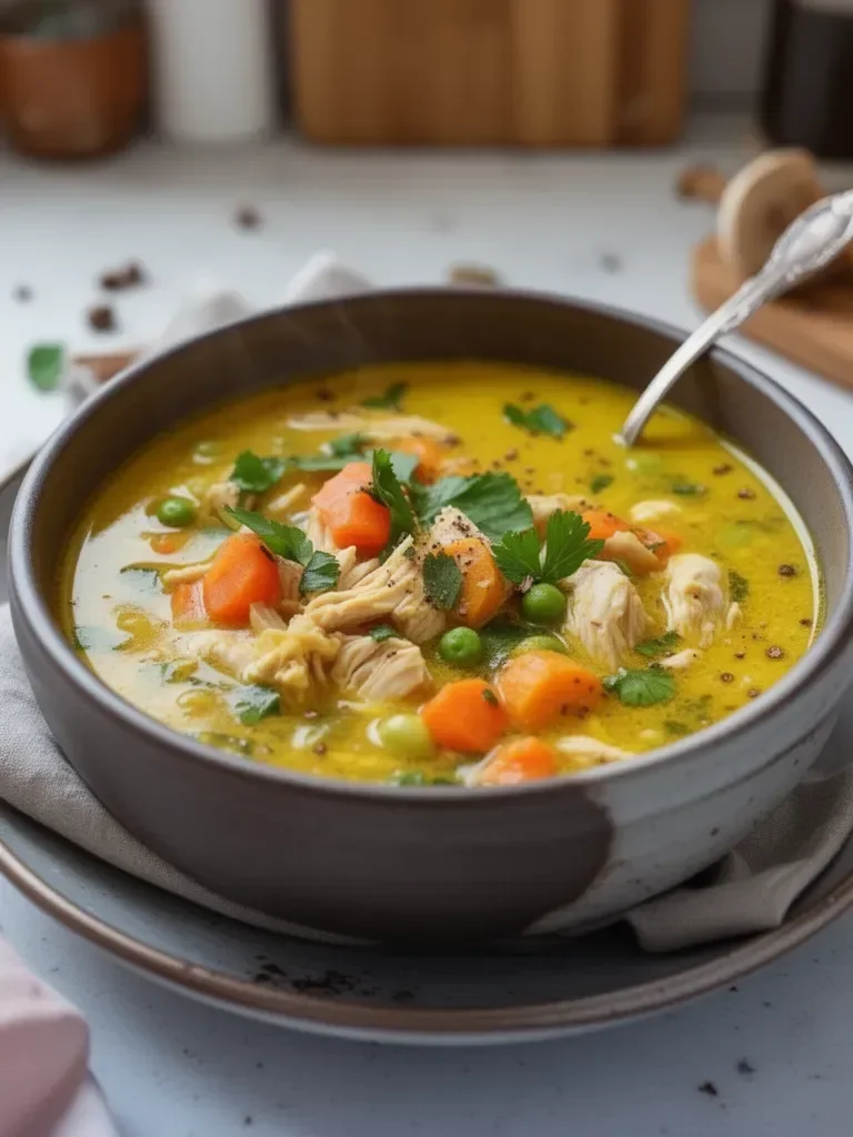 Soupe de Poulet au Curcuma Anti-Inflammatoire : Une Recette Incroyable Ultime