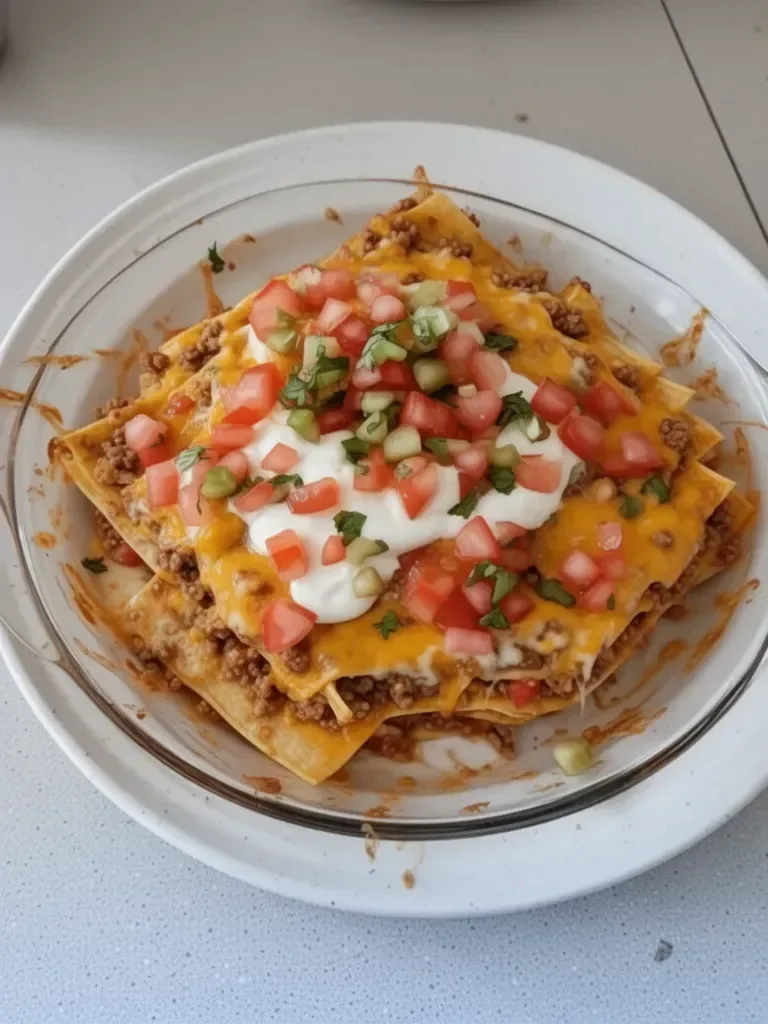 Recette de Tacos en Casserole en Couches Facile