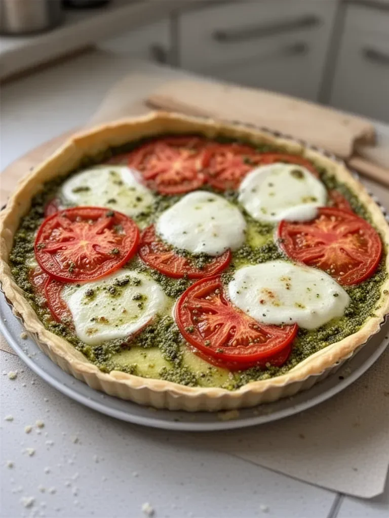 Tarte tomate pesto et mozzarella