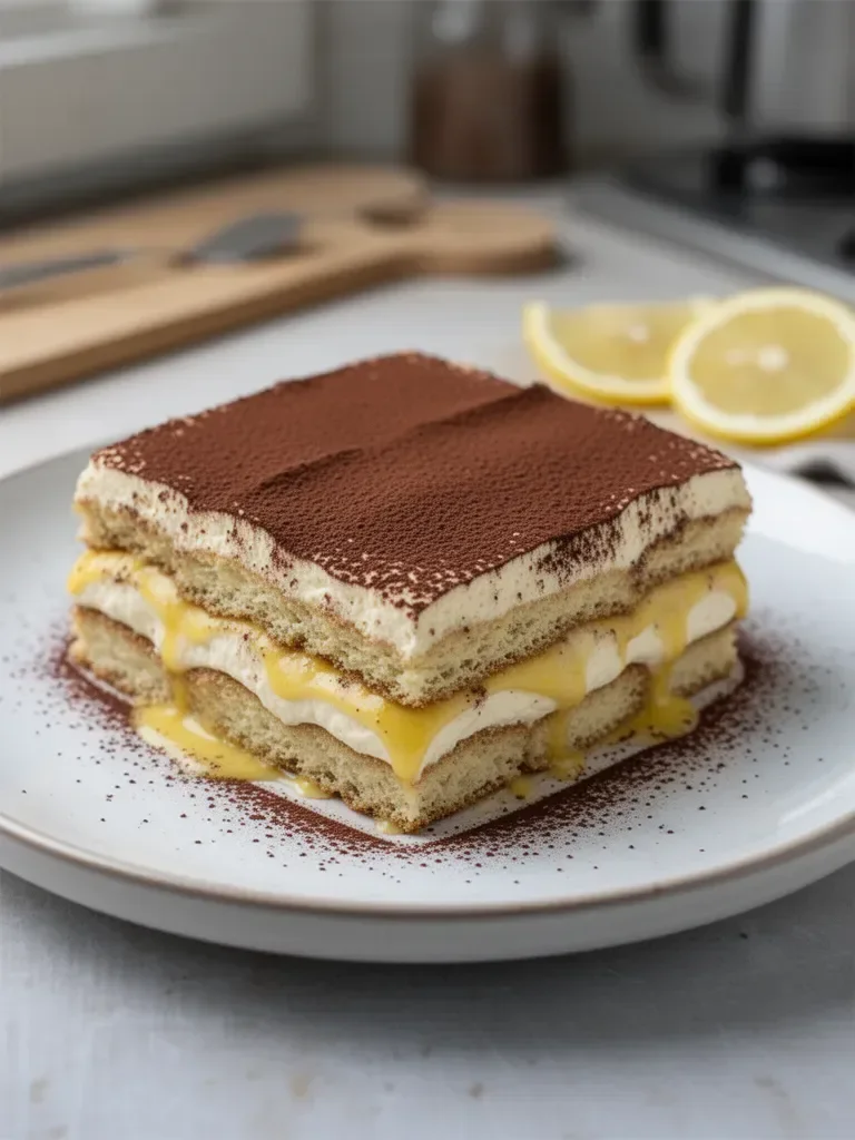 Tiramisu au Citron avec Curd au Citron