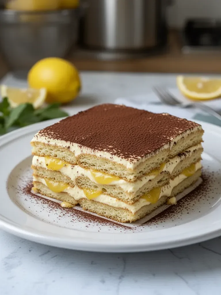 Tiramisu au citron avec crème de citron
