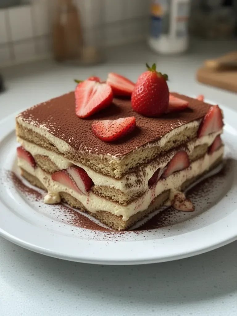 Tiramisu aux fraises