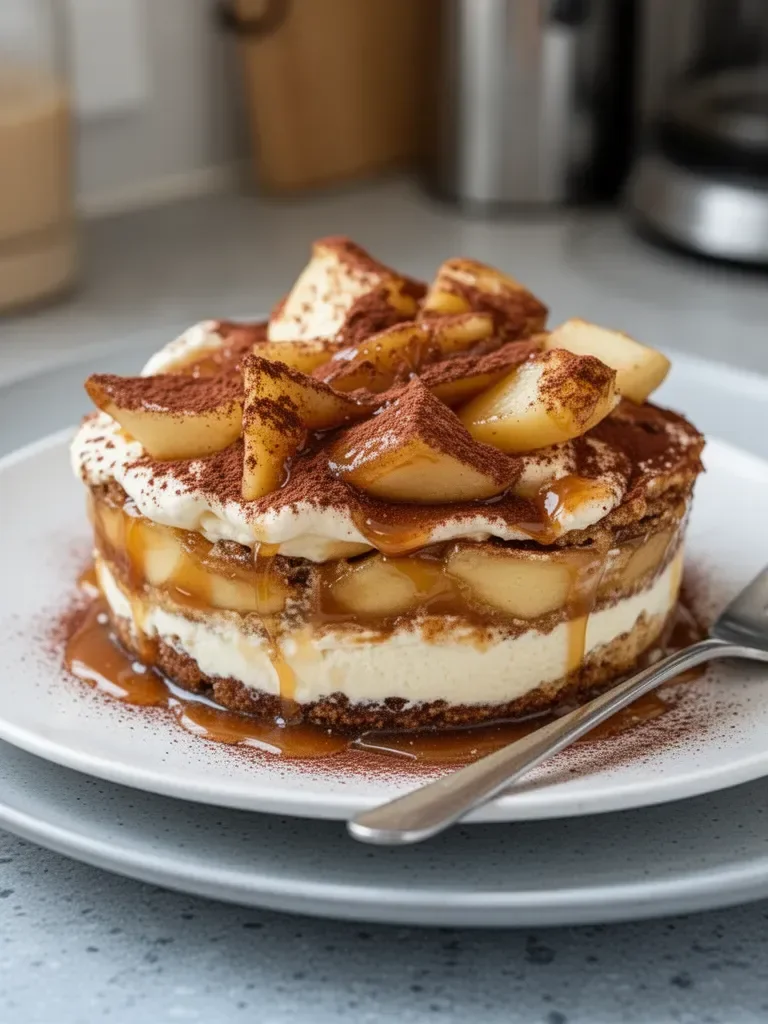 Tiramisu Caramel Beurre Salé et Pommes
