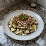 Tiramisu salé courgettes et feta