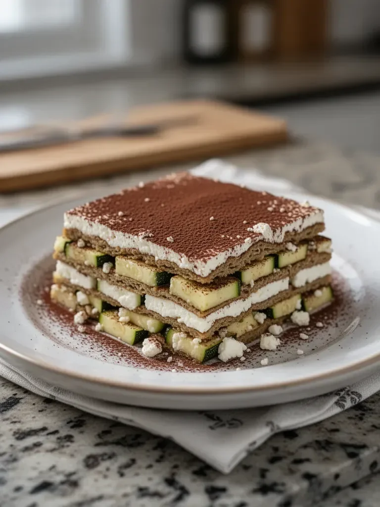 Tiramisu salé courgettes et feta