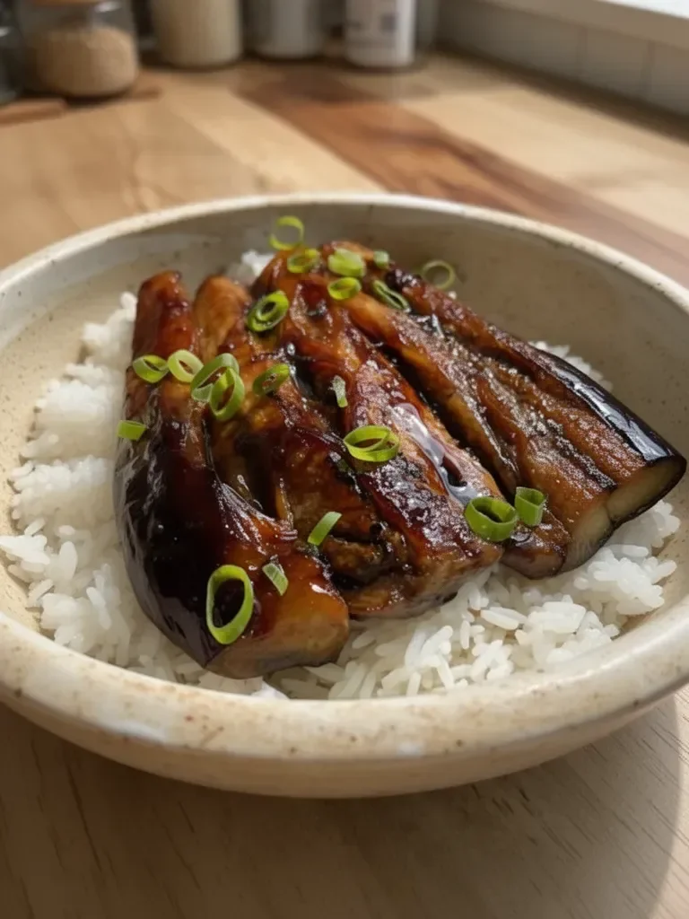 Aubergine glacée à la japonaise (Aubergine-Unagi)