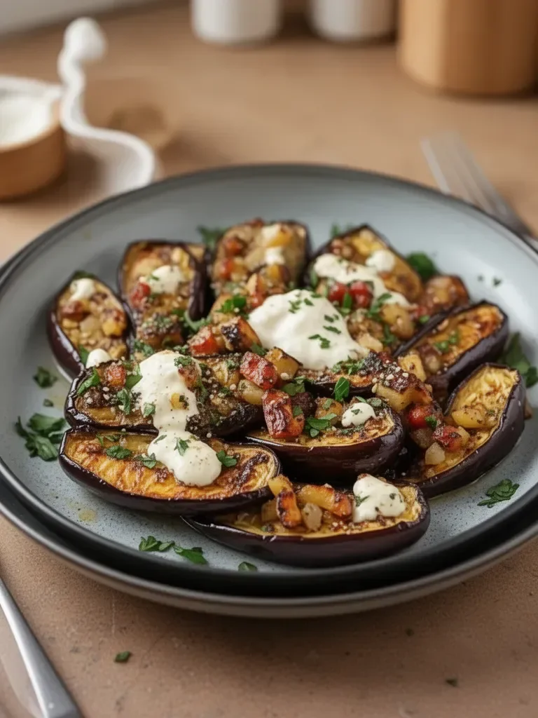 Aubergine rôtie méditerranéenne