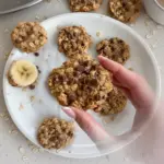 Biscuits aux pépites de chocolat, banane et flocons d'avoine