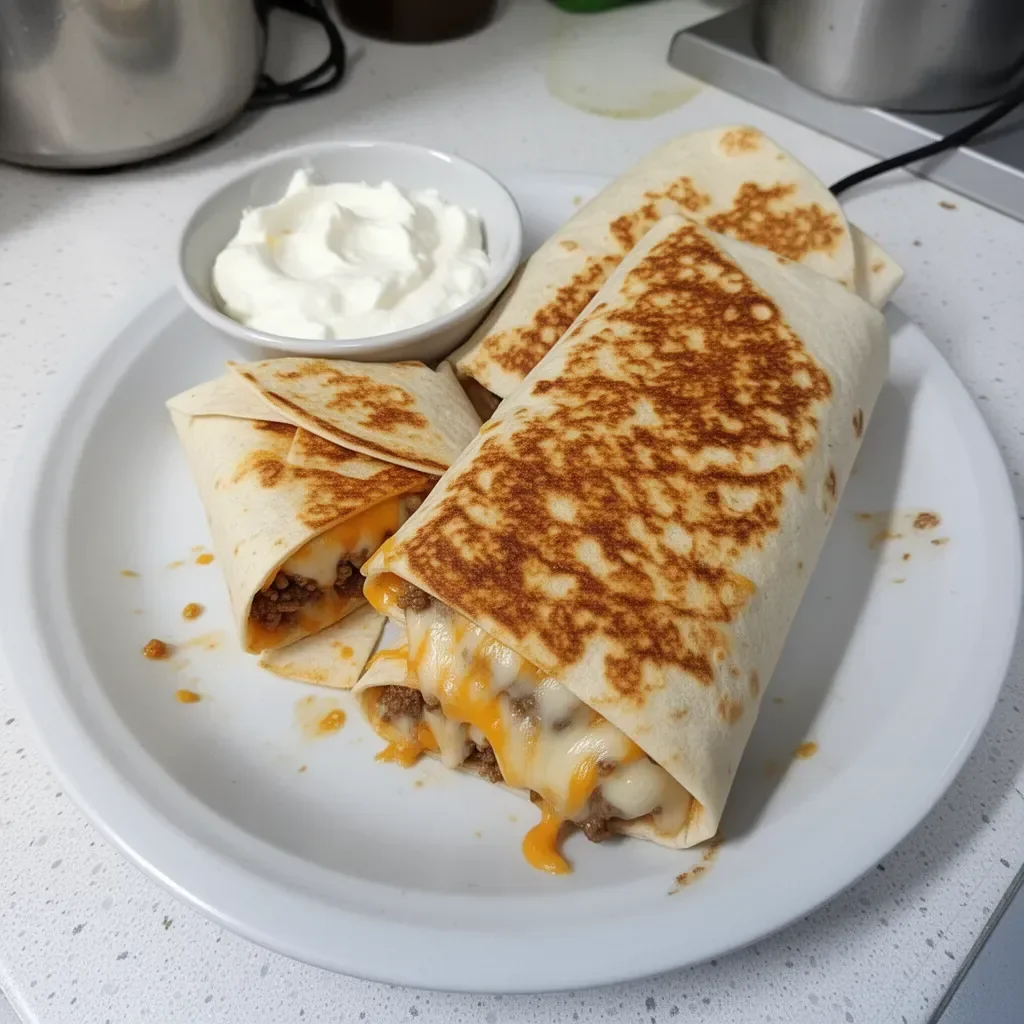 Burrito au fromage grillé, irrésistible et facile à préparer