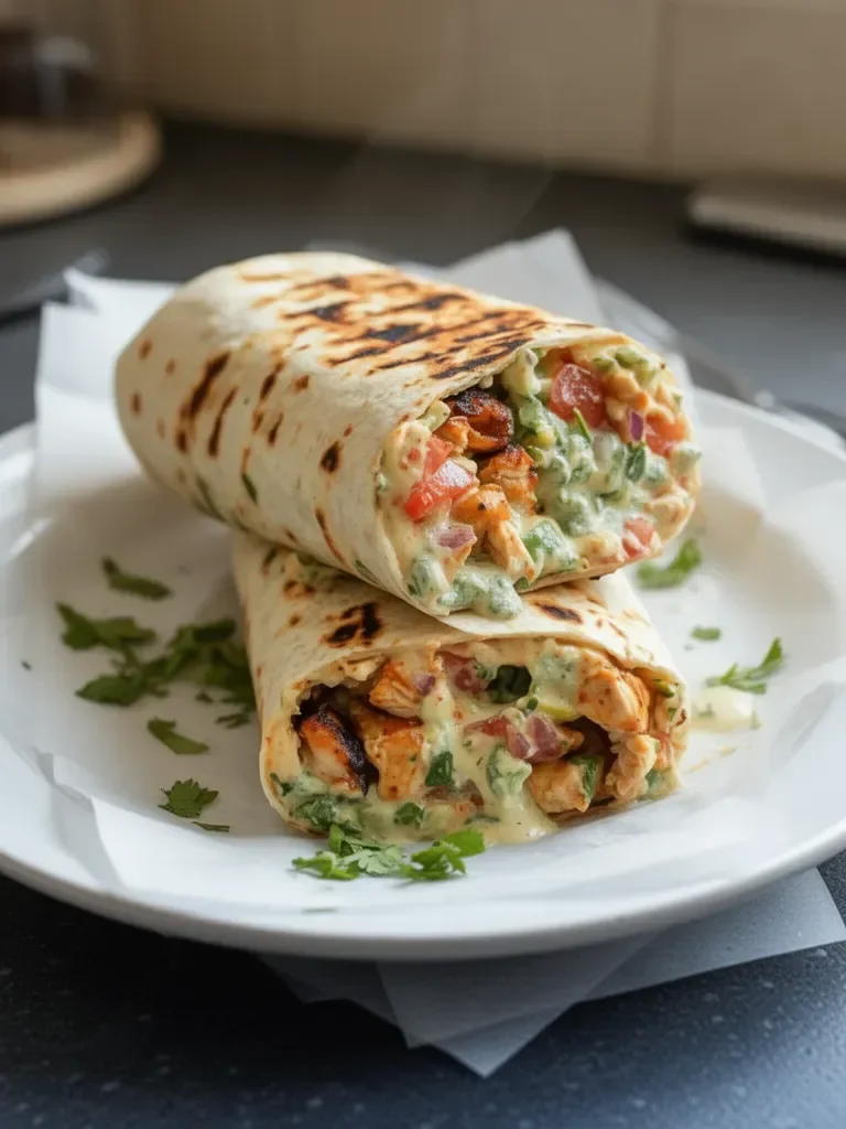 Burrito au poulet grillé à la ranch chipotle