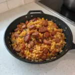 Cajun sausage and rice skillet