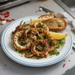 Calmars grillés à l'ail, au piment et aux herbes