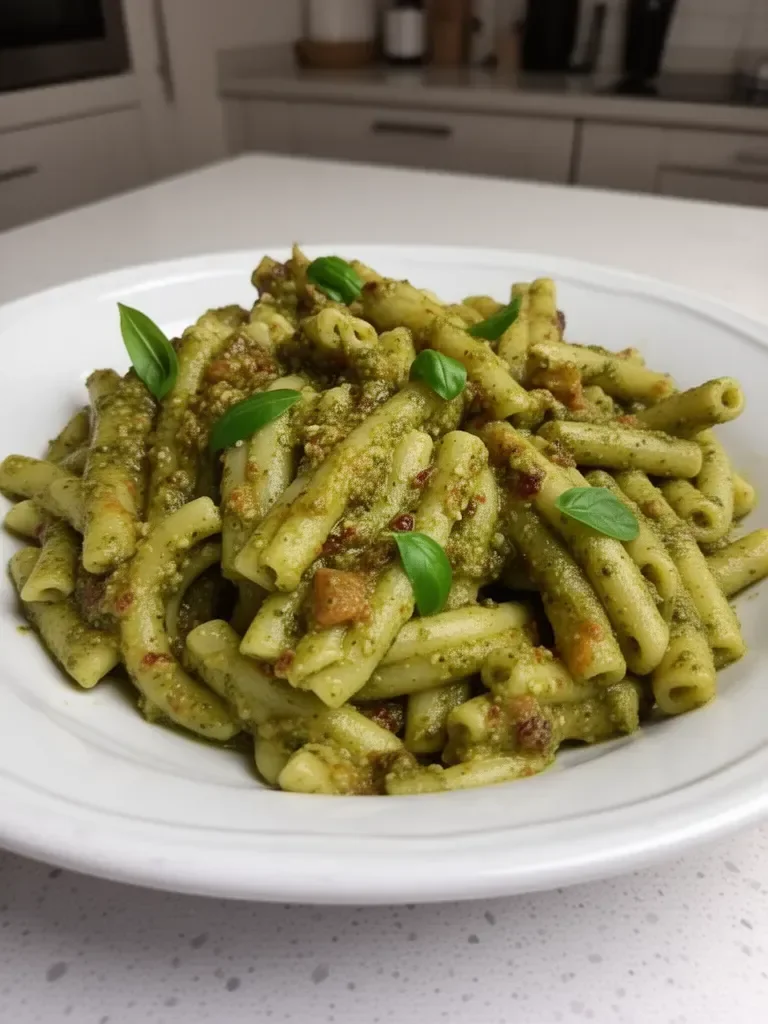 Caserecce au pesto à la trapanese revisité