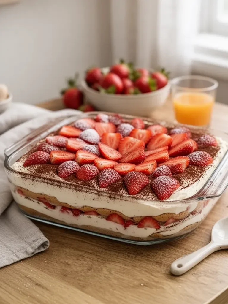Charlotte aux Fraises Façon Tiramisu