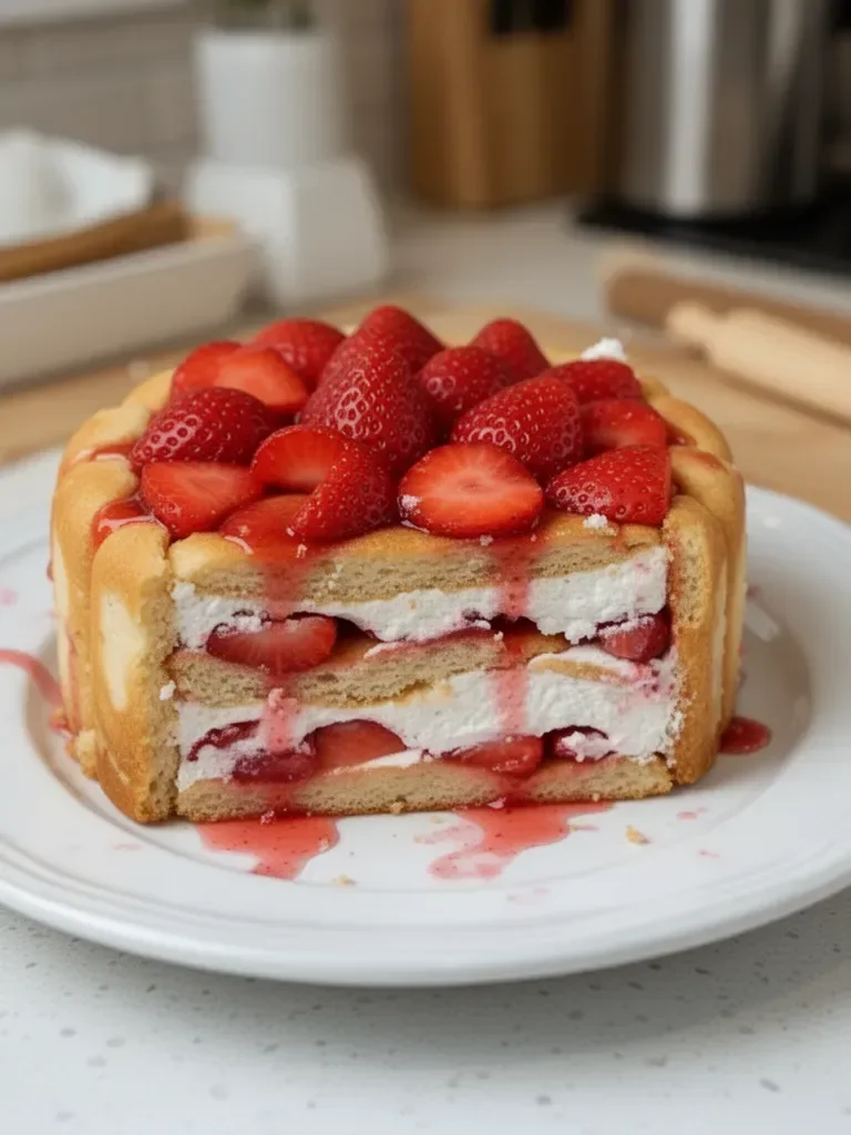 Charlotte aux fraises, une recette facile et d'effet garanti