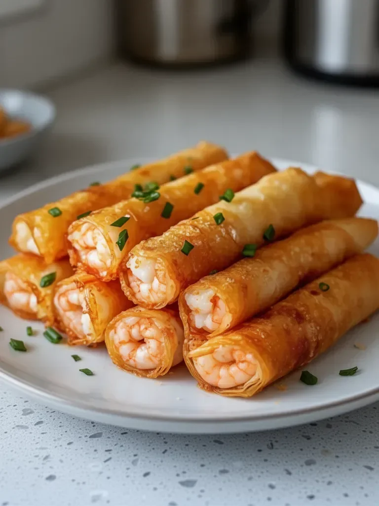 Cigares dorés à la pâte filo aux crevettes