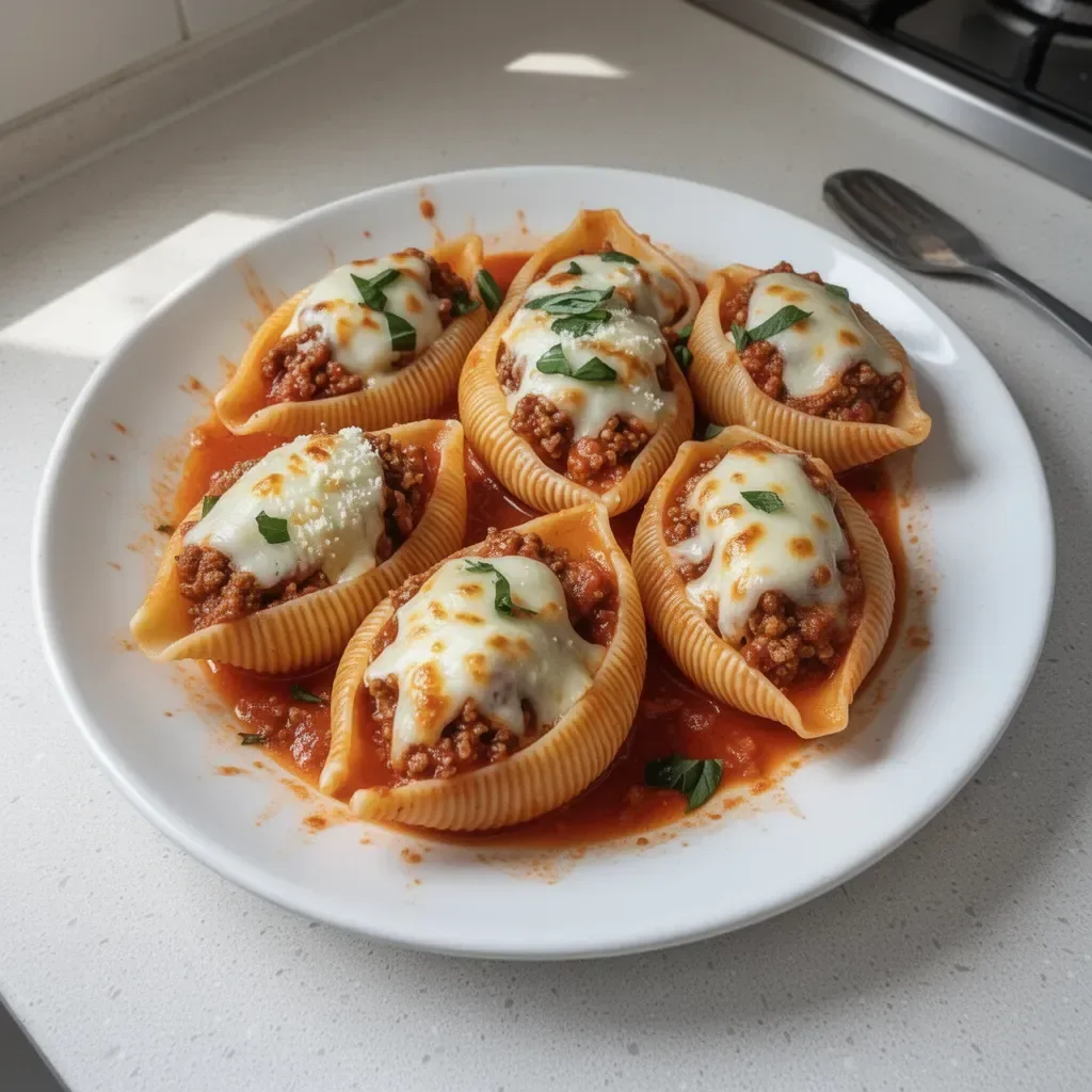 Conchiglioni farcis garnis de légumes et de fromage