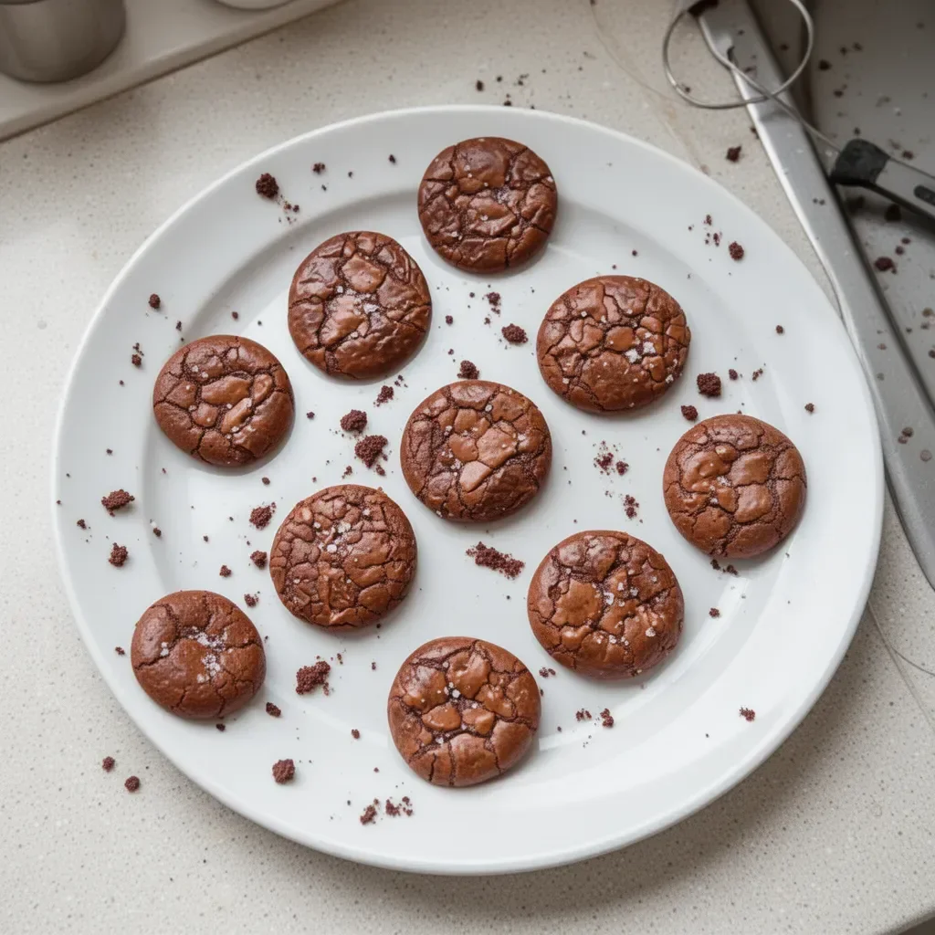 Cookies Brownie savoureux avec un mélange de chocolat et de morceaux de cookies