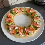 Couronne salée saumon crevettes