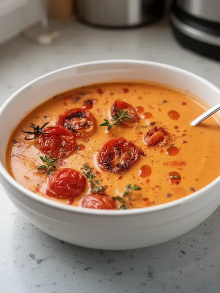 Creamy Roasted Garlic Tomato Soup