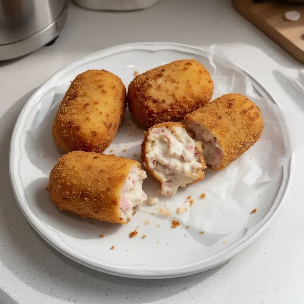 Recette de croquettes au jambon croustillantes et savoureuses