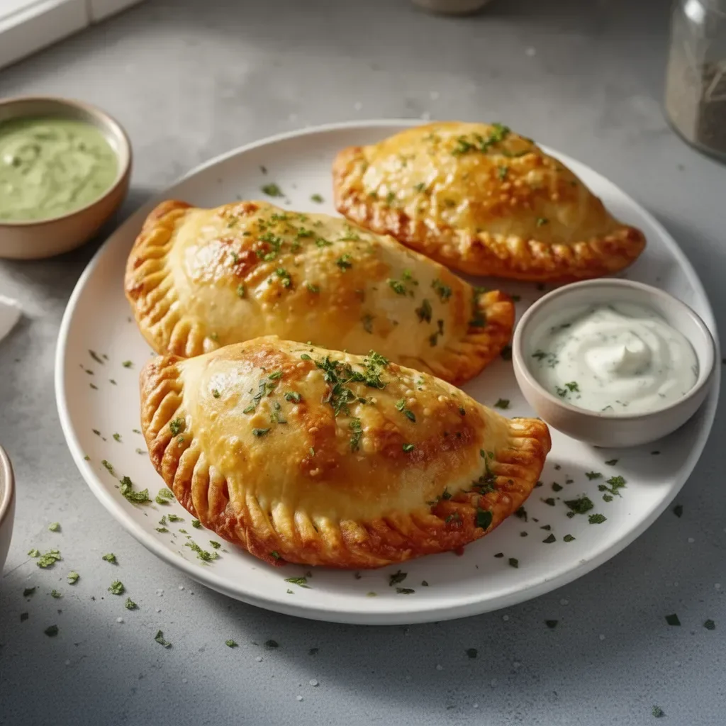 Empanadas croustillantes cuites à l'airfryer, prêtes à être dégustées