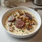 Filet Mignon Crémeux au Boursin et Champignons