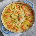 Gratin de pommes de terre et saumon