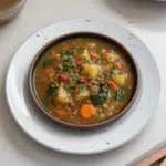 Hearty lentil and potato soup