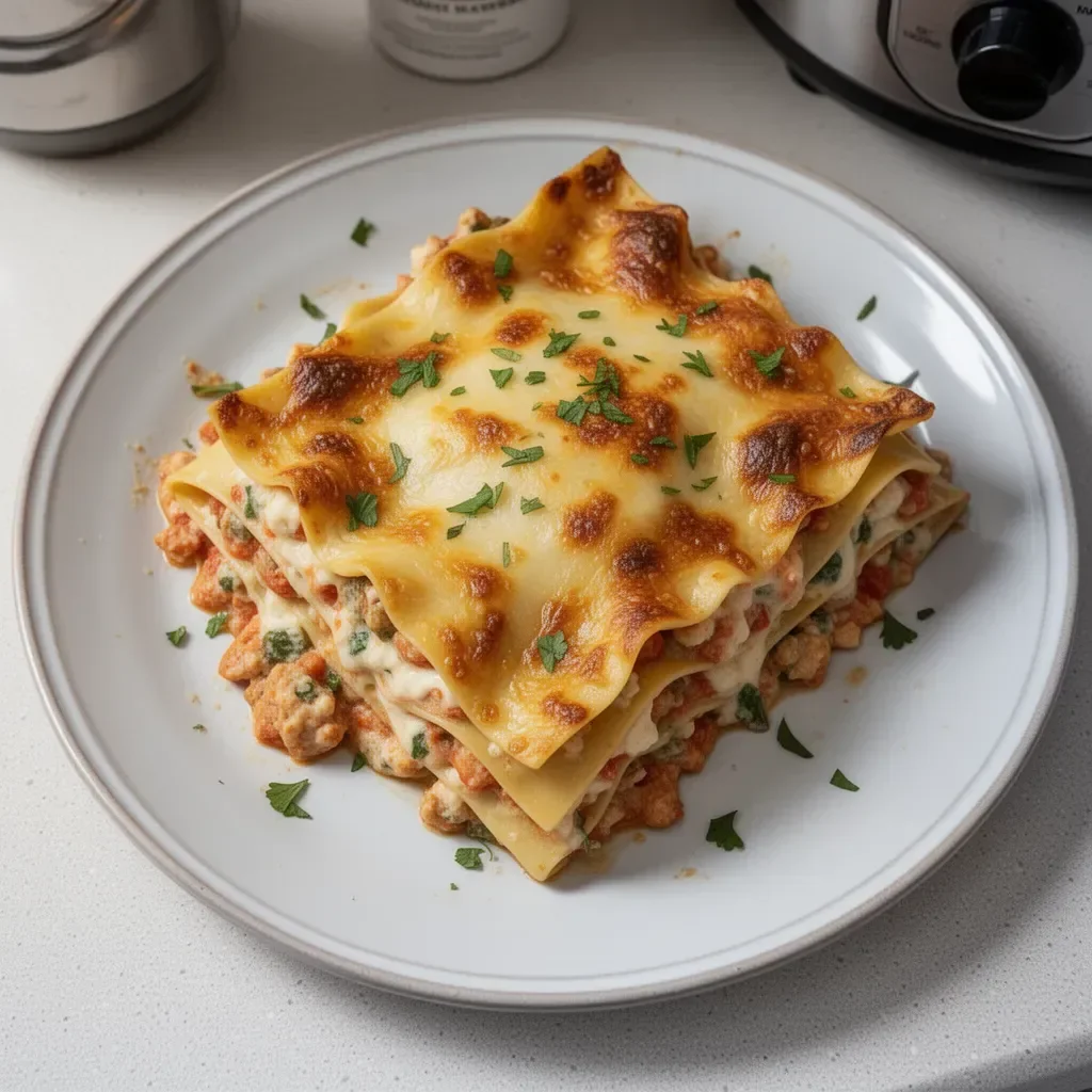 Recette de lasagne à la mijoteuse avec ingrédients frais et savoureux